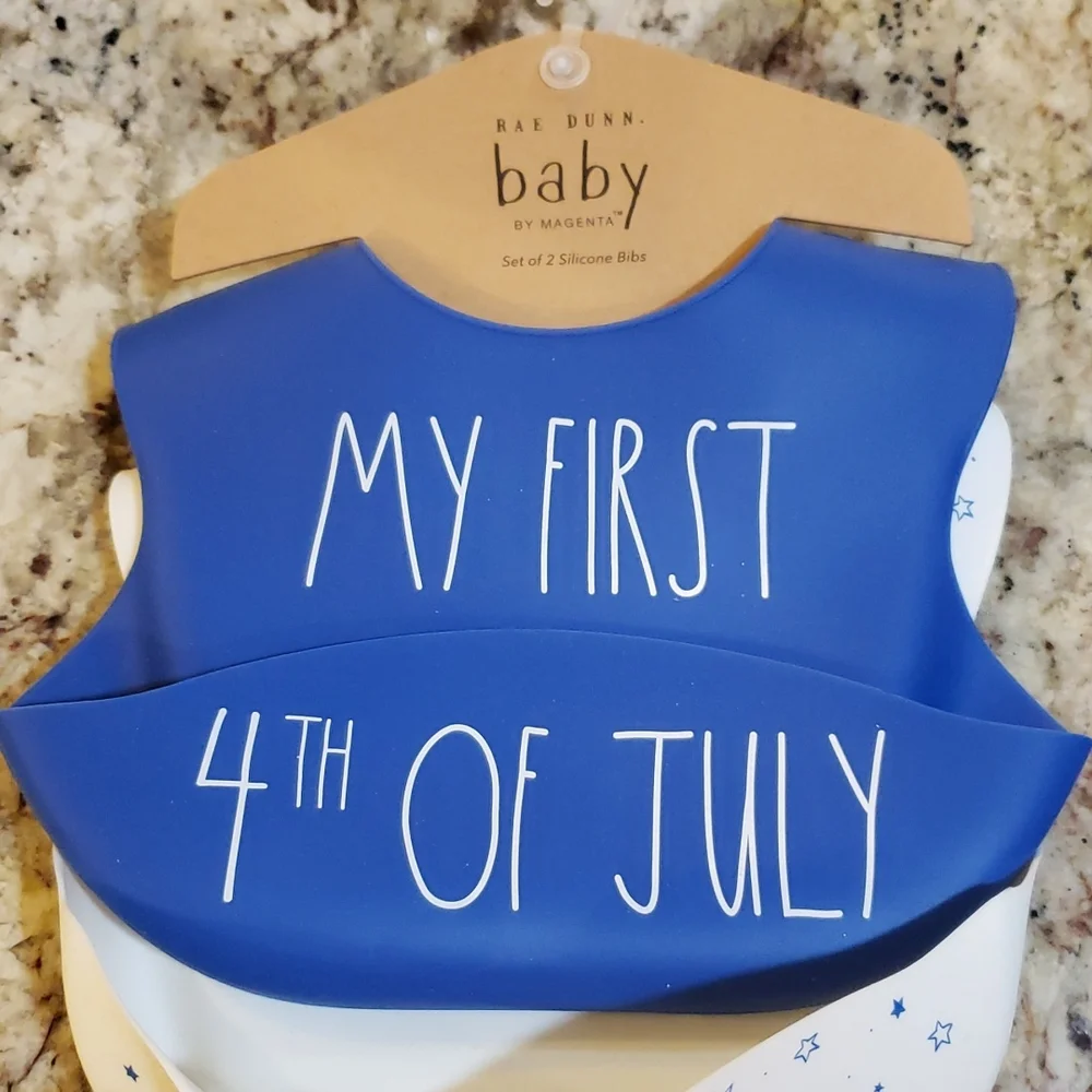 Rae Dunn 4th of July Bibs